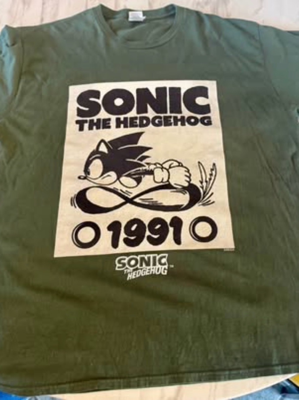 *NEW* Men’s Olive/Hunter Green XXL Sonic the hedgehog t-shirt